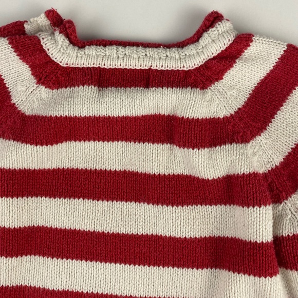 1989 Place Red & White Striped Christmas Reindeer Knit Sweater 12 M… - Picture 4 of 8